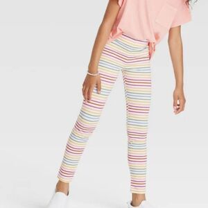 Cat & Jack Girls Multicolored Striped Legginge Size M (7/8) & XL (14/16)